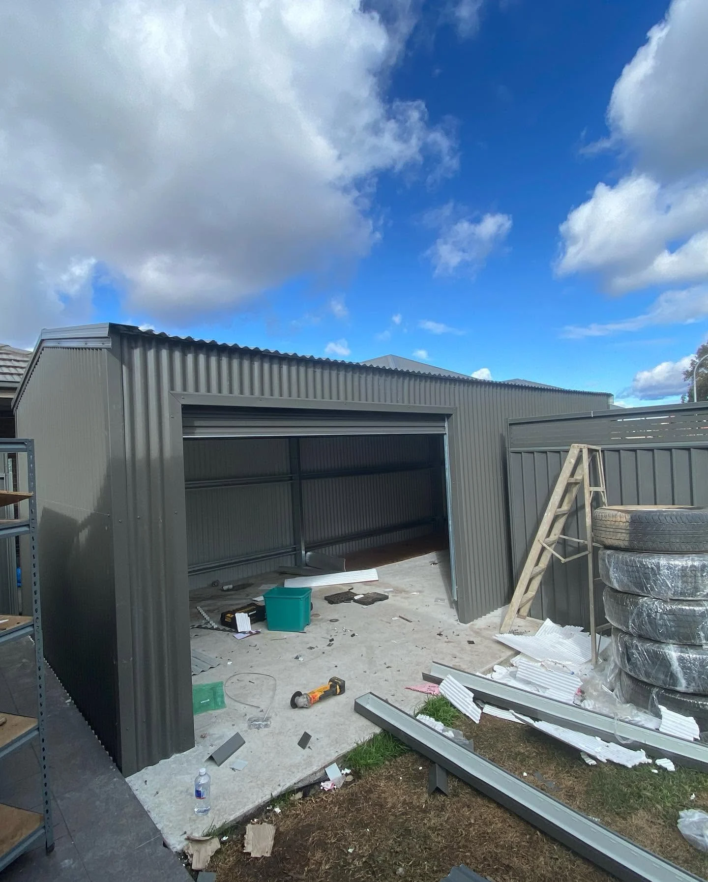 Canberra shed build, finish stage